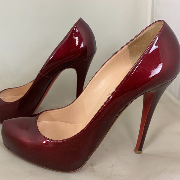 CHRISTIAN LOUBOUTIN Sz 41 ROLANDO Red Burgundy